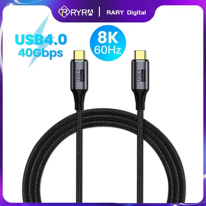 

Type C To Type C Jack Dongle Cable With PD100W Fast Charging 40Gbps Video Extension Connector Cable Headset For Macbook 0.5/1m