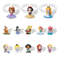 disney princess ring ariel elsa anna belle cinderella resin acrylic ring new ring party kid for girls accessories ring gtx297