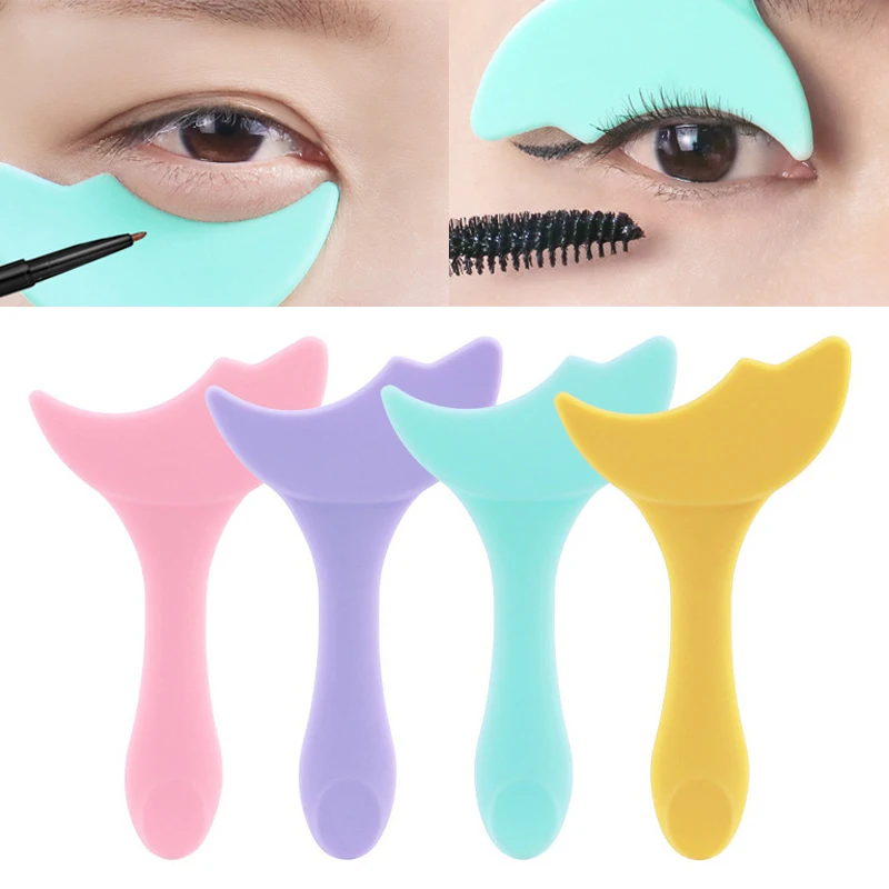 

Silicone Eyeliner Stencils Wing Tips Marscara Drawing Lipstick Wearing Aid Face Cream Mask Applicator Makeup Tool Resusable