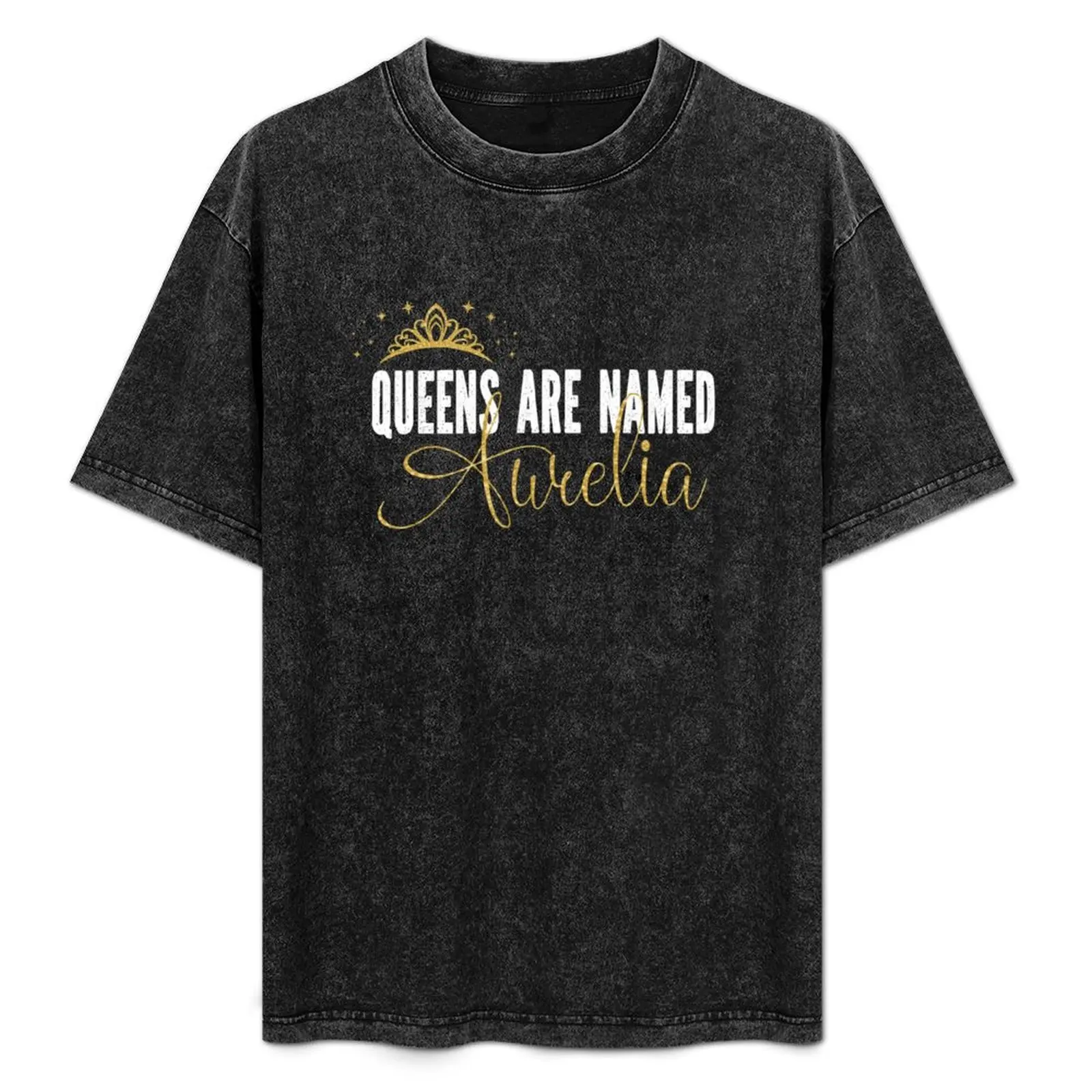 Футболка Queens Are Named Aurelia с персонализированным именем для девочек забавные