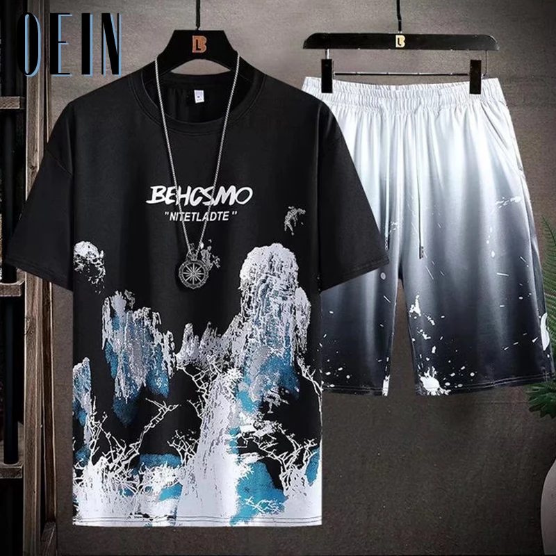 Новинка 2022 мужской комплект из двух предметов летняя спортивная одежда модный