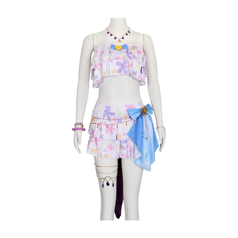 Фото Костюм для косплея Uma Musume Pretty Derby Vivlos Swimsuit Eclat, головной убор, наряд для Хэллоуина, аниме, Комик-Кон №3