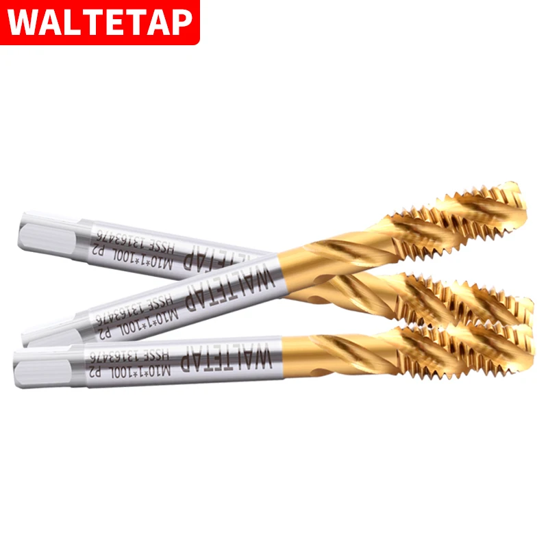 

WALTETAP HSSE Metric Long Shank 120MM With TIN Spiral Fluted tap M3X0.5 M4X0.7 M5X0.8 M6X1 Machine Screw Thread Taps