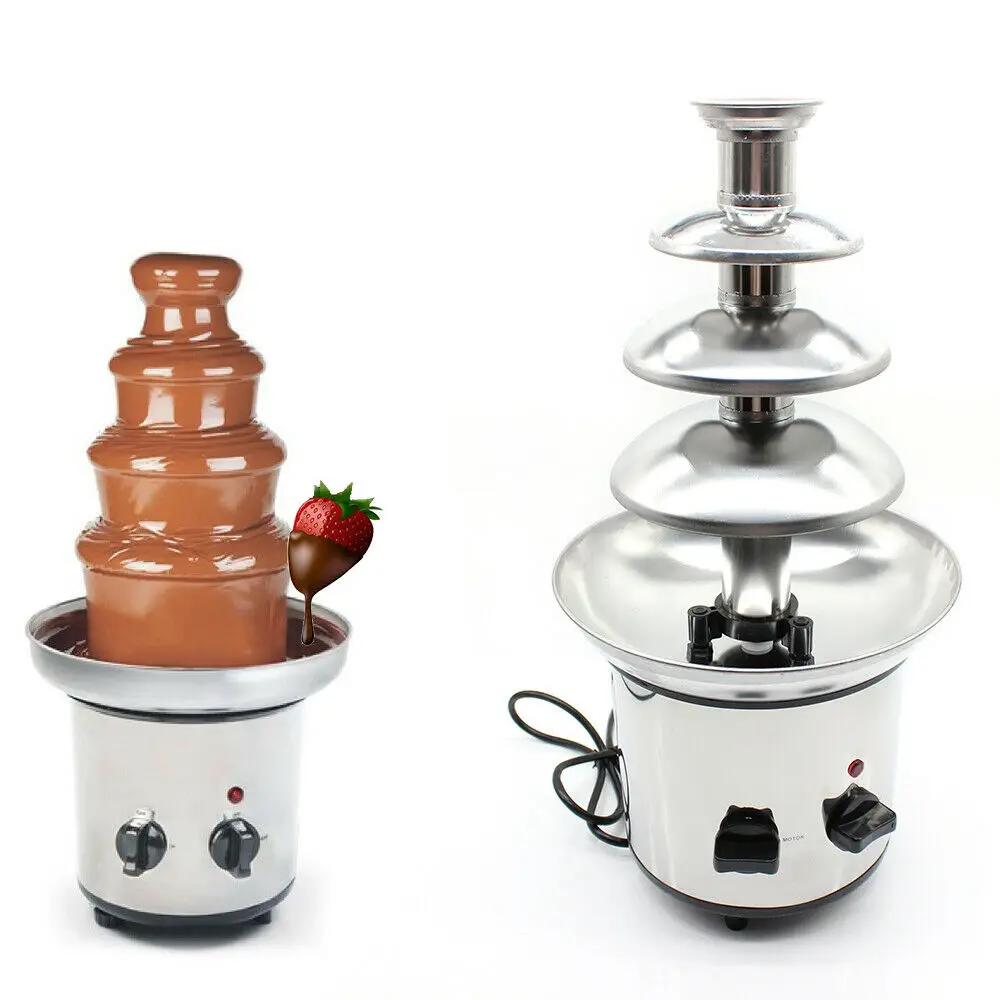 

Home Furnishings 4-Layer Chocolate Fountain Machine Euro Insert Stainless Steel