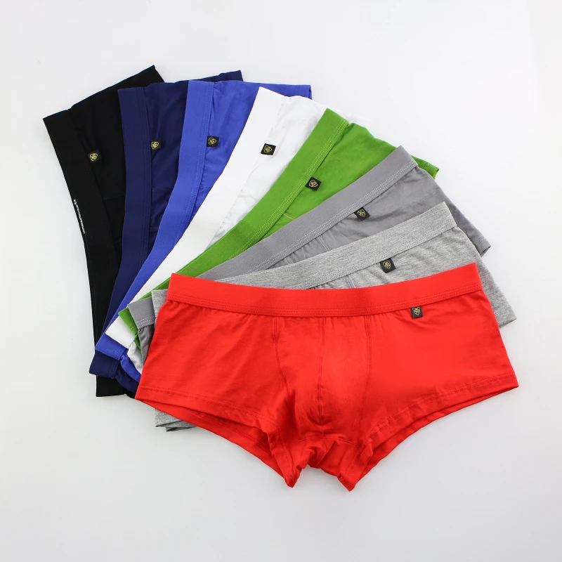 

AIIOU Male Panties Comfortable Underwear Modal Boxer Shorts Breathable Cueca Sexy Mens Underpants Gay Boxershorts Solid Cueca