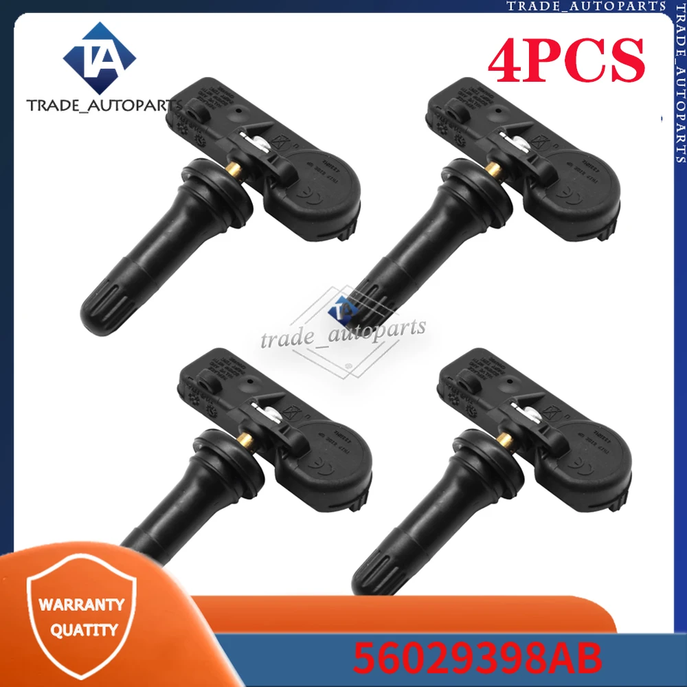 

56029398AB 68241067AB Car Tire Pressure Monitoring Sensor 4Pcs For Chrysler Dodge Fiat Jeep Lancia Ram Alfa 433MHZ TPMS SENSOR