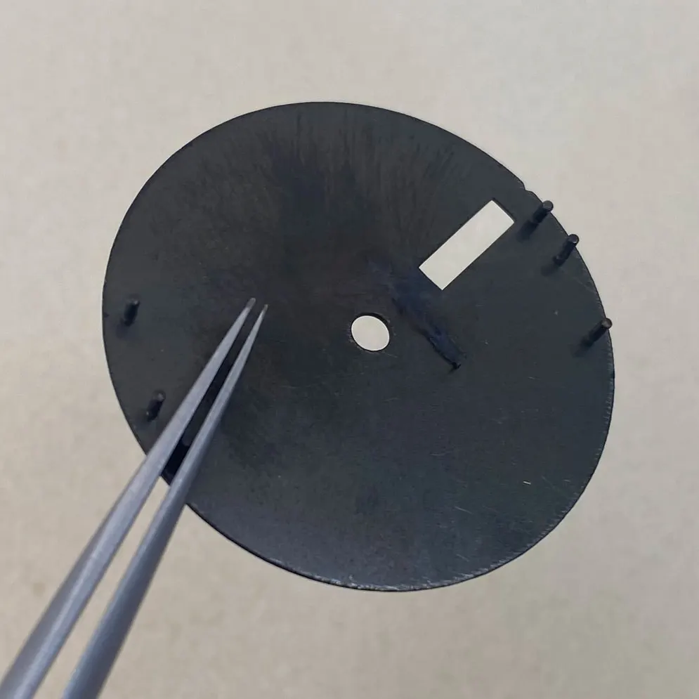 S New Arrival Modified 28.5mm Watch Dial PU Watch Accessories Double Calendar Literally Green Luminous for NH36 Movement