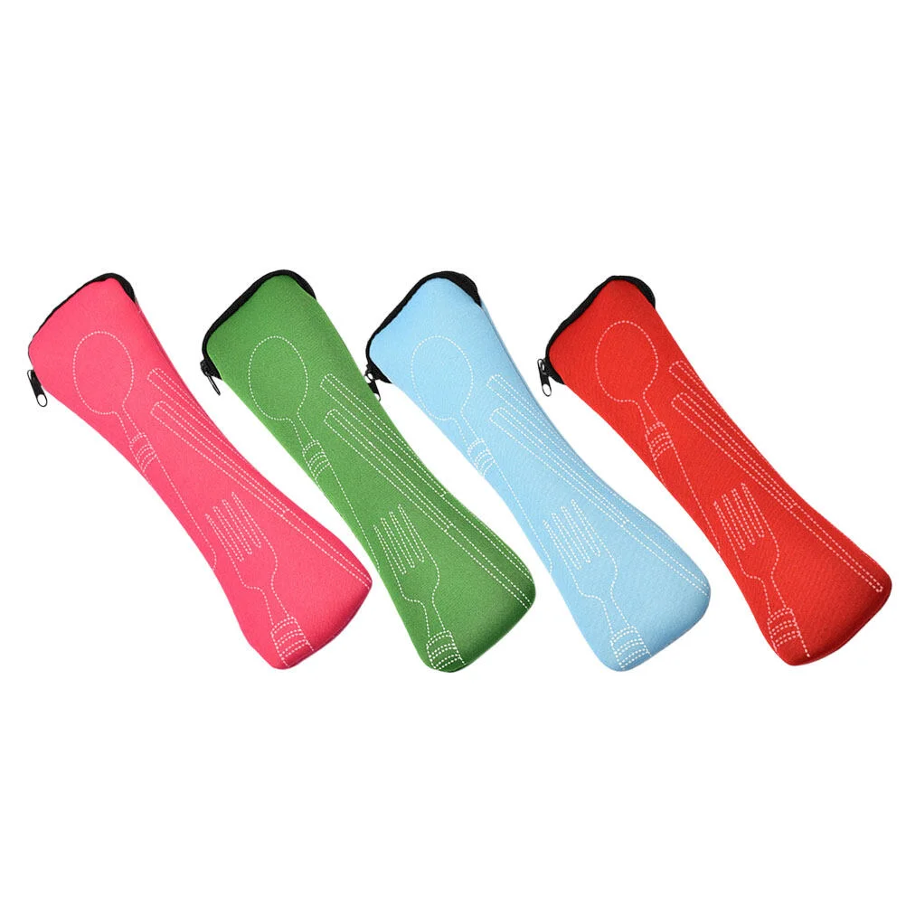 

Camping Cutlery Pouch Reusable Utensil Kitchen Bag Holder Picnic Accessory Convenient Eating Utensils