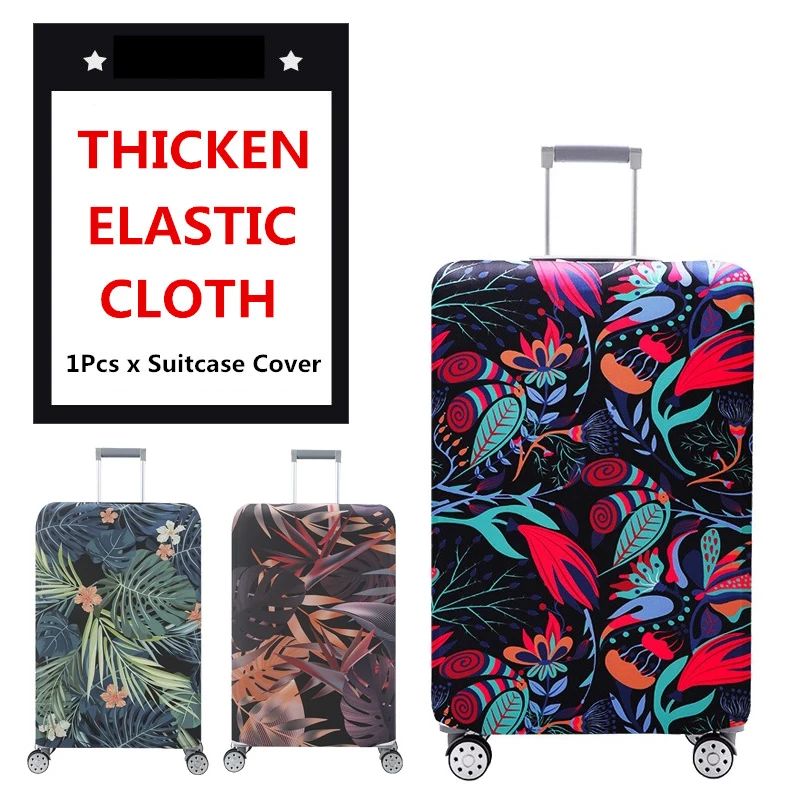 

18-22inch Travel Essentials Luggage Cover Thicker Elastic Suitcase Sheath Waterproof Durable Baggage Dust Protective Supplies