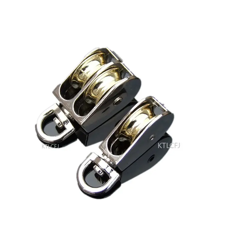 

High Quality Single/double action pulley Kirsite Metal movable pulley Hanging wheel Lifting pulley