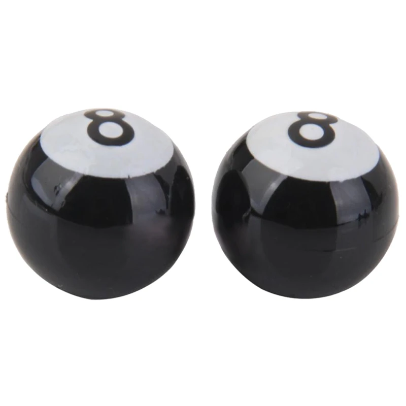 

2 X No. 8 Ball Motorcycle Bike Tyre Tire Wheel Stem Air Valve Dust Cap Cover