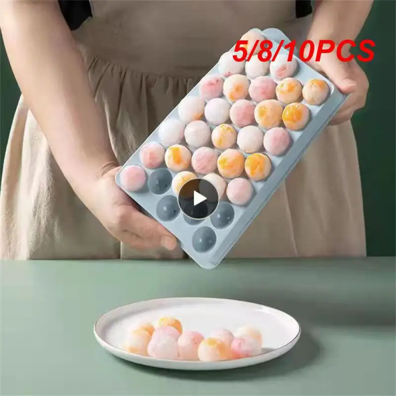 

5/8/10PCS Creative Kitchen Ice Box Non-toxic Ice Cream Mold Stackable Design Large Capacity Reusable Ice Mould