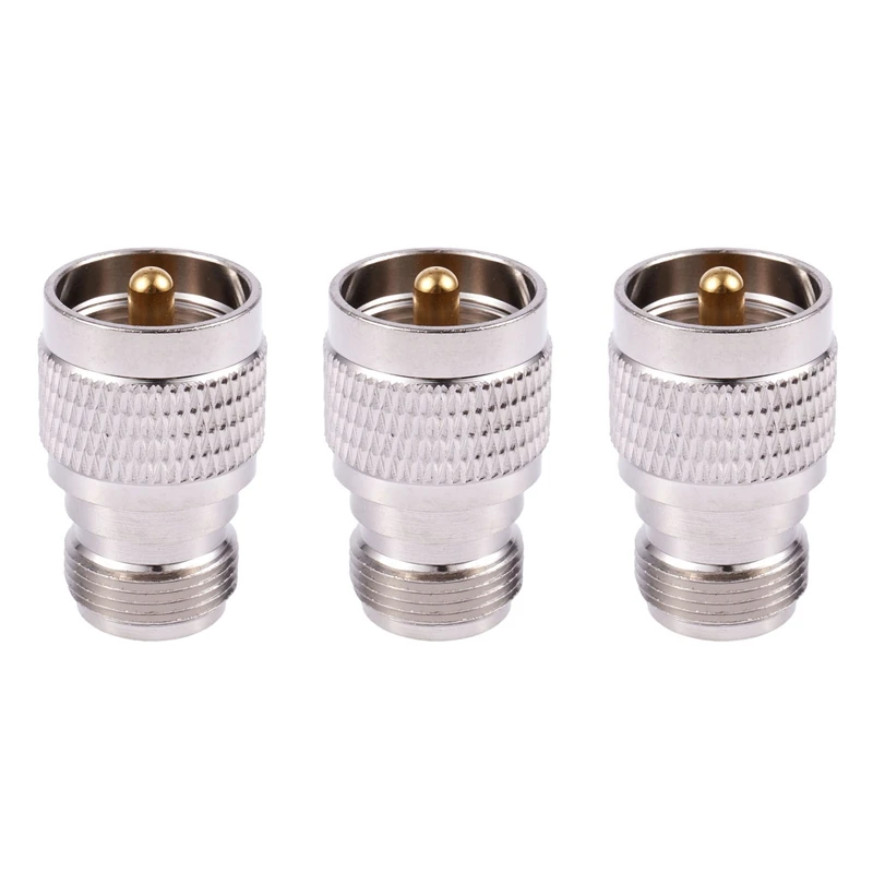 

3X UHF Male PL259 To N Female M/F Straight Coax RF Adapter