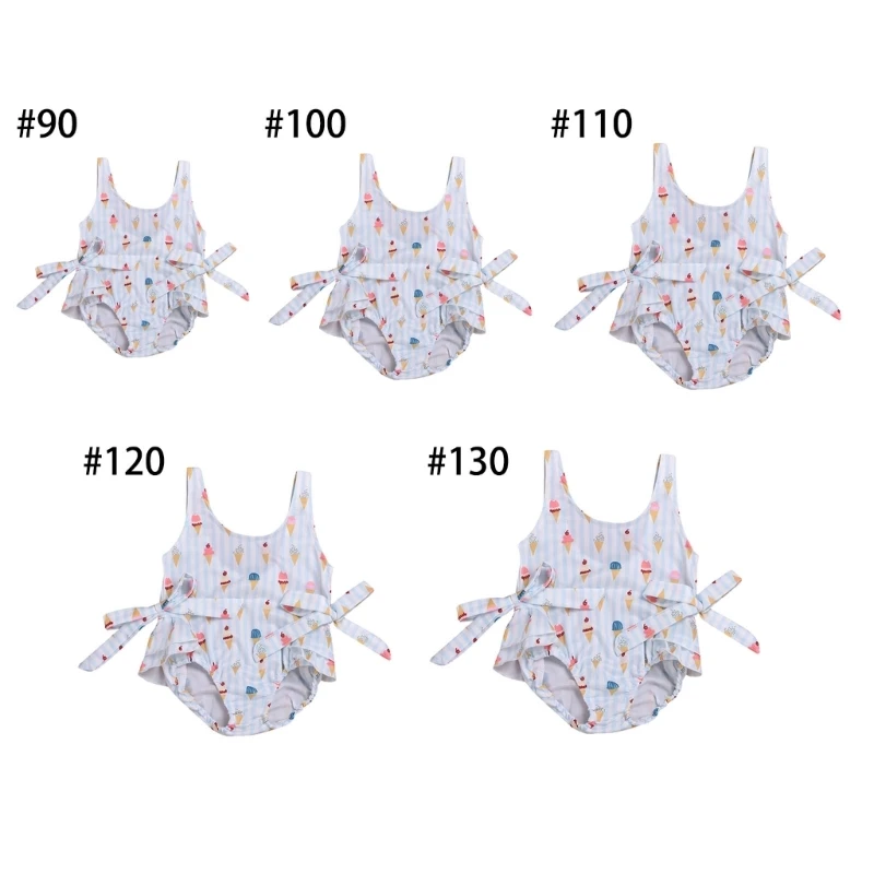 

Girls Swimsuit Sweet Swimwear Romper Child Girl Beach Swimming Suit Summer Swimming Outfit Cartoon Print Swim Jumpsuit