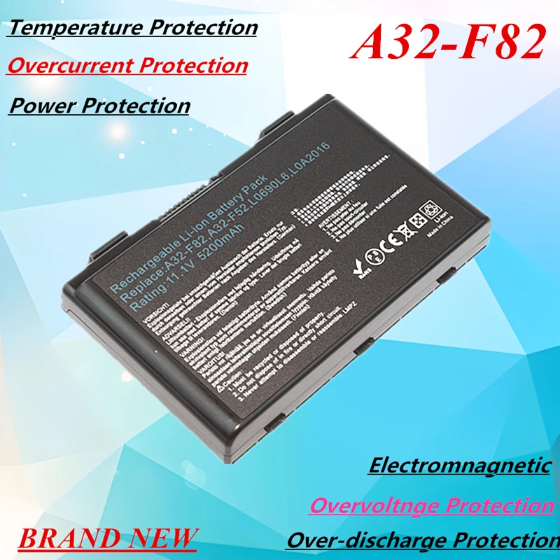 Фото Аккумулятор для ноутбука A32-F82 для ASUS K50IJ, K40IN, K40IJ, K60IJ, F82, A32-F52, L0690L6 №2