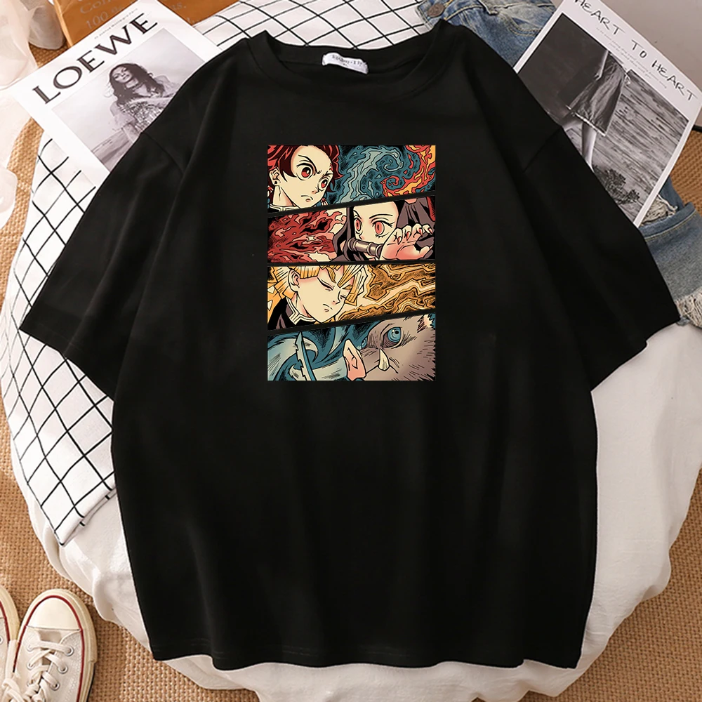 

Мужские футболки с принтом Демонов и героев V.2, милые Аниме футболки, одежда для манги, забавные летние крутые повседневные мужские футболки...