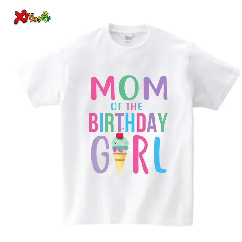Забавное мороженое 2025 одинаковые комплекты для всей семьи хлопковая футболка