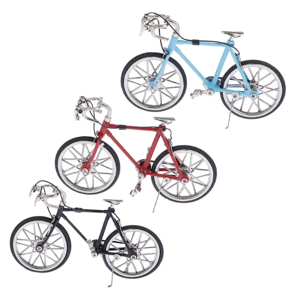 

Diecast Model Decoration Mini Bike Model Handmade Craft Toy for Kids, Desktop Decoration, House Decor Accessories - 3 Colors
