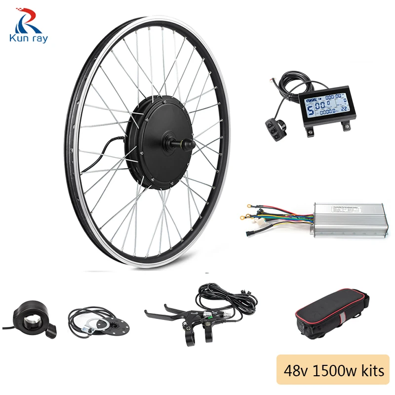 

28 Inch E-Bike Conversion Kit 1500W Motor Wheel 48V Ebike Kit Rear Hub Motorwheel 26 Inch LCD3 700C