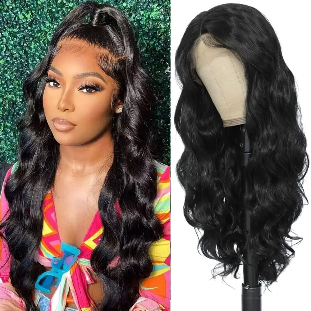 

13x4 HD Transparent Body Wave Lace Frontal Wig PrePlucked With Baby Hair 13x6 Lace Frontal Wig Human Hair Closure Wigs For Women