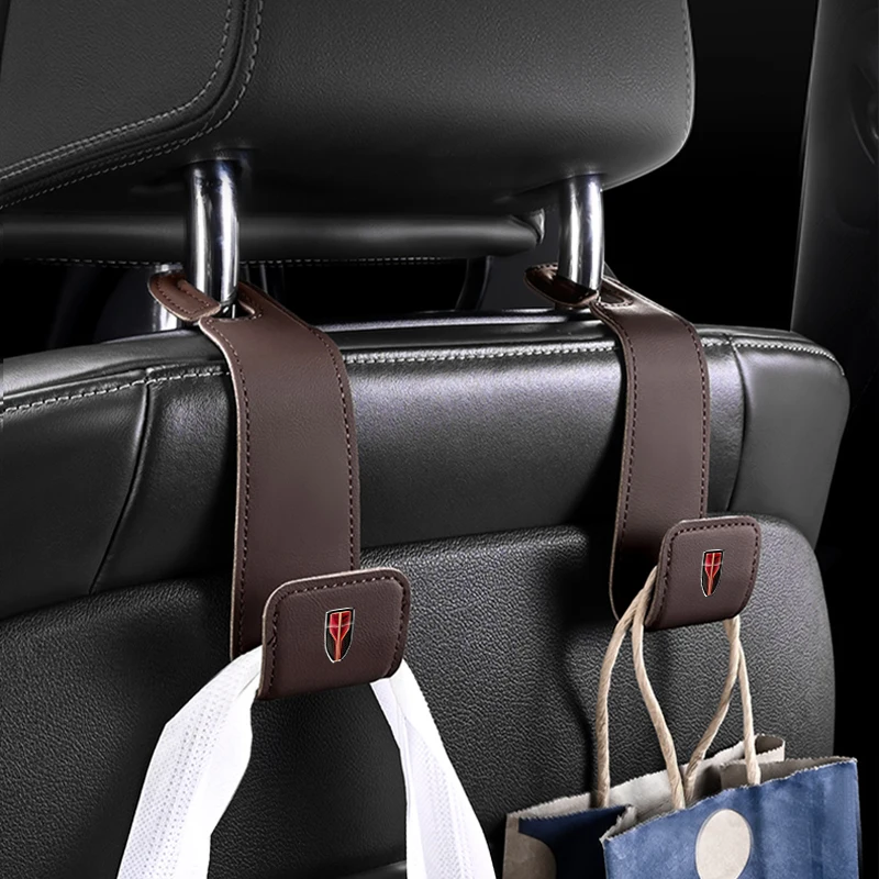 Кожаный органайзер на спинку автомобильного сиденья со скрытым крючком для Hongqi