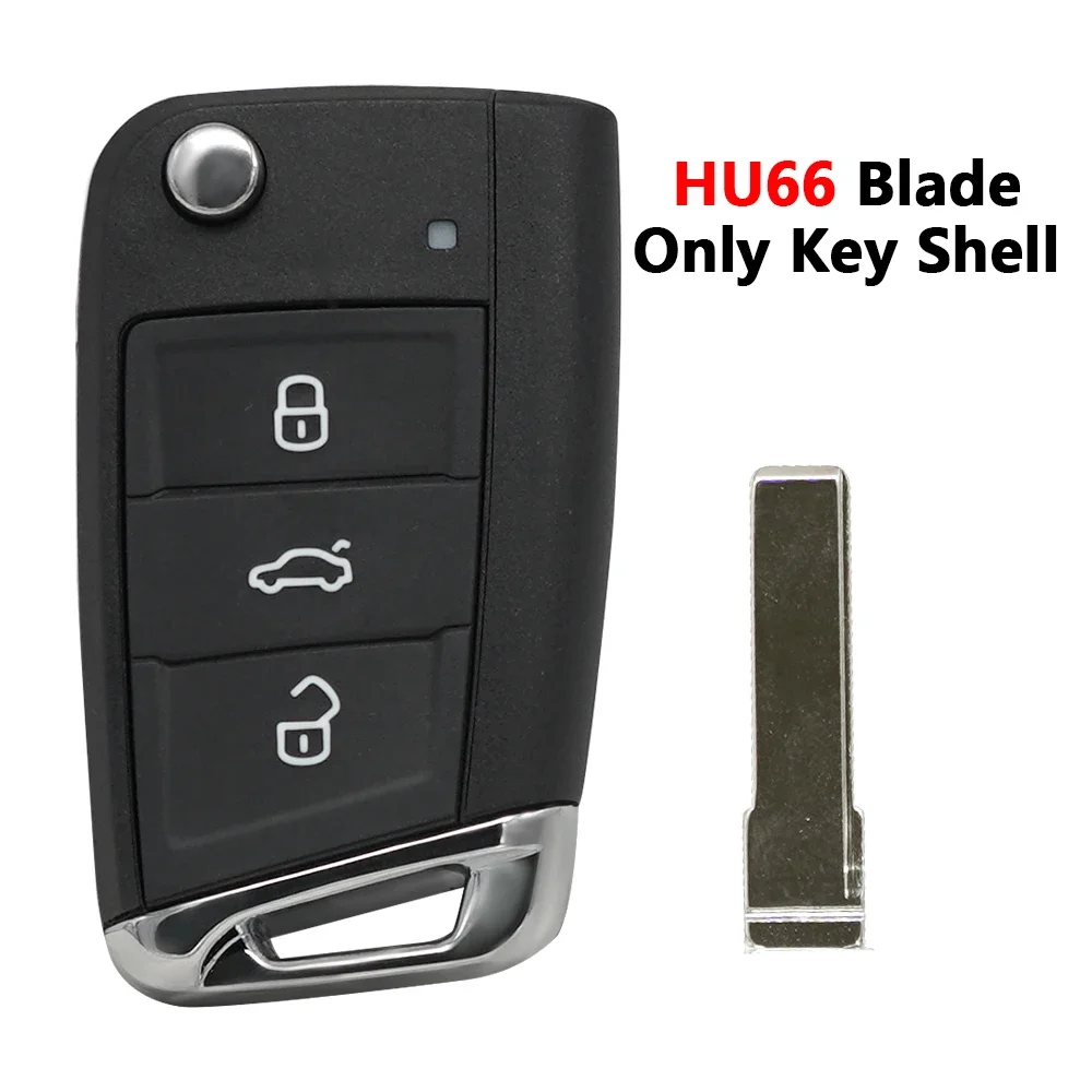 

XNRKEY 3-кнопочный флип-ключ для автомобиля оболочка для Volkswagen Skoda Octavia A7 VW Golf 7 MK7 Seat Leon Passat Beetle Polo Bora