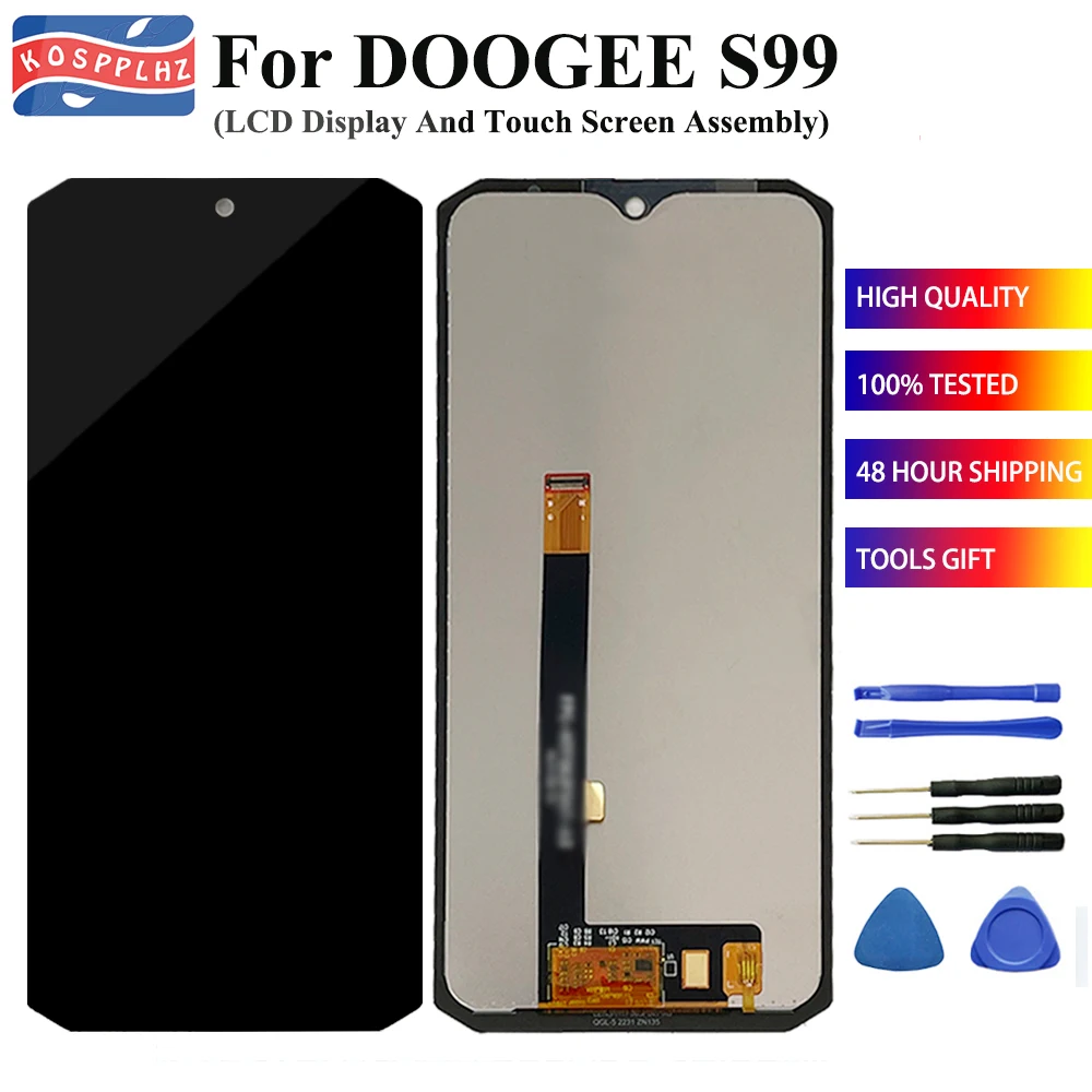 

6.3" Original LCD For DOOGEE S99 Display LCD Touch Screen Digitizer Replacement 1080x2340p Tested For Doogee S99 LCD + Glue