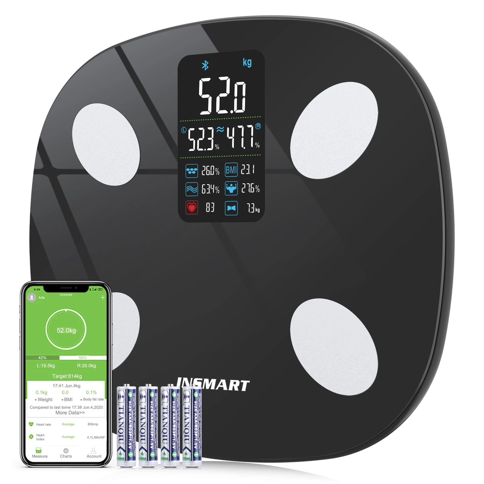 Smart Wireless Digital Bathroom Weight Scale Body Compositio