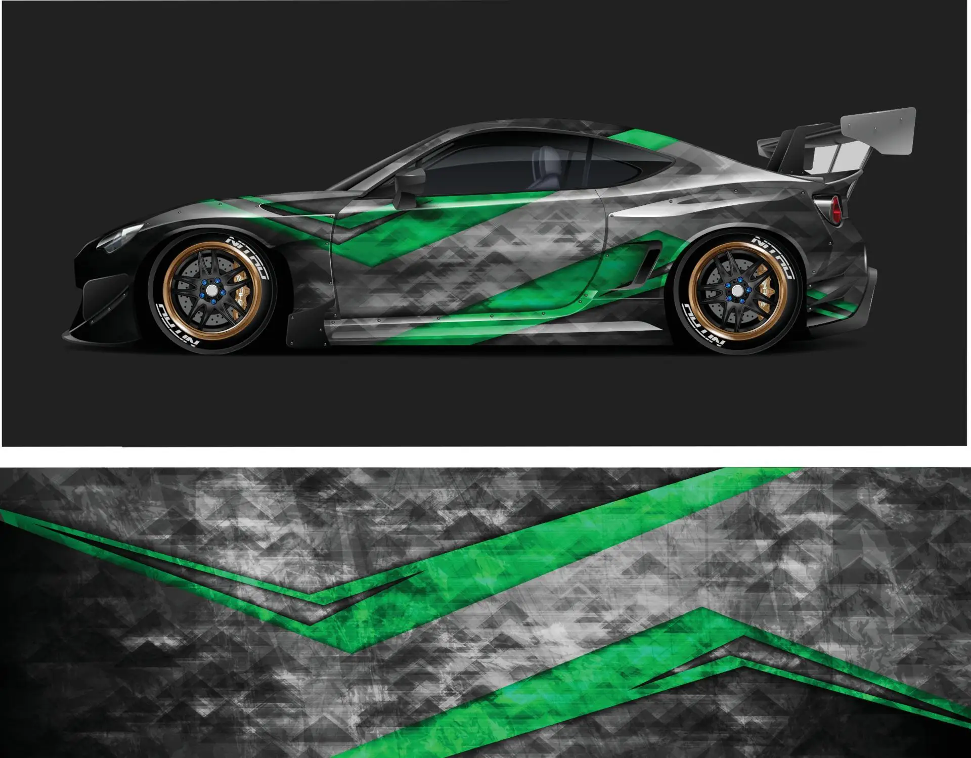 

Two Japanese Anime Vehicle Livery Darling In The Manga Theme Side Car Wrap Cast Vinyl Wrap Universal Sizecar Long Stripe Decal