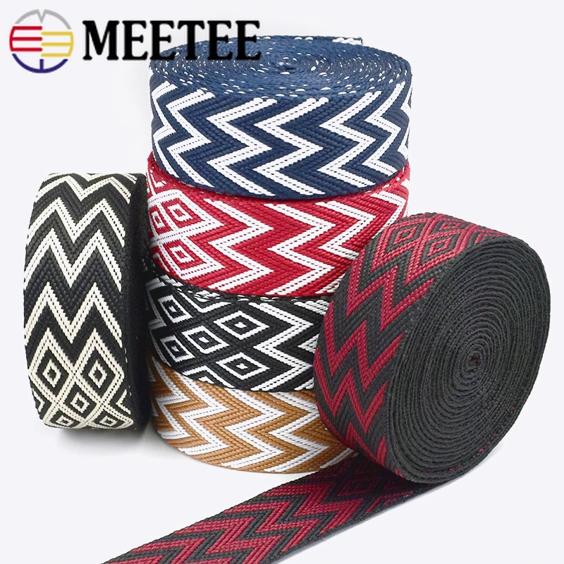 

Лента жаккардовая из полиэстера толщиной 38/50 мм, 4 м, 2,2 мм