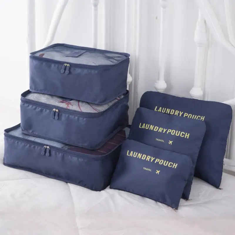 

Travel Oxford Cloth Clothes Storage Bag Supplies Set Underwear Finishing Six Piece Multi-purpose Bags Wardrobe Organizer