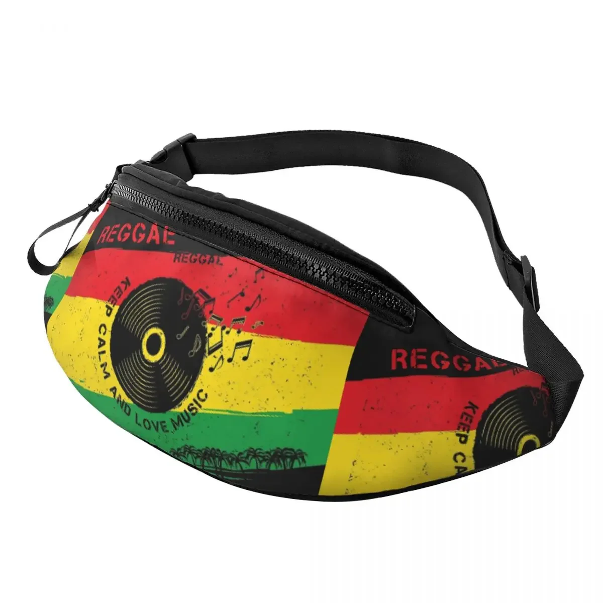 

Reggae Keep Calm Love Music Rasta Fanny Pack Merchandise Trend For Woman Rastafarian Jamaica Dumpling Bags
