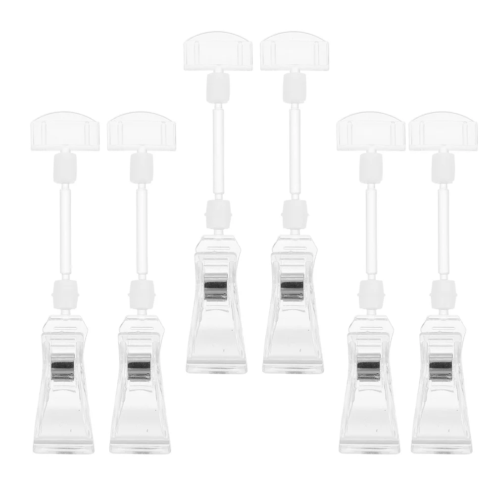 

Зажимы для ценников 6 шт., фиксирующие зажимы для рекламных этикеток, зажимы для знаков, держатели для бирок, зажимы для ежедневного использо...