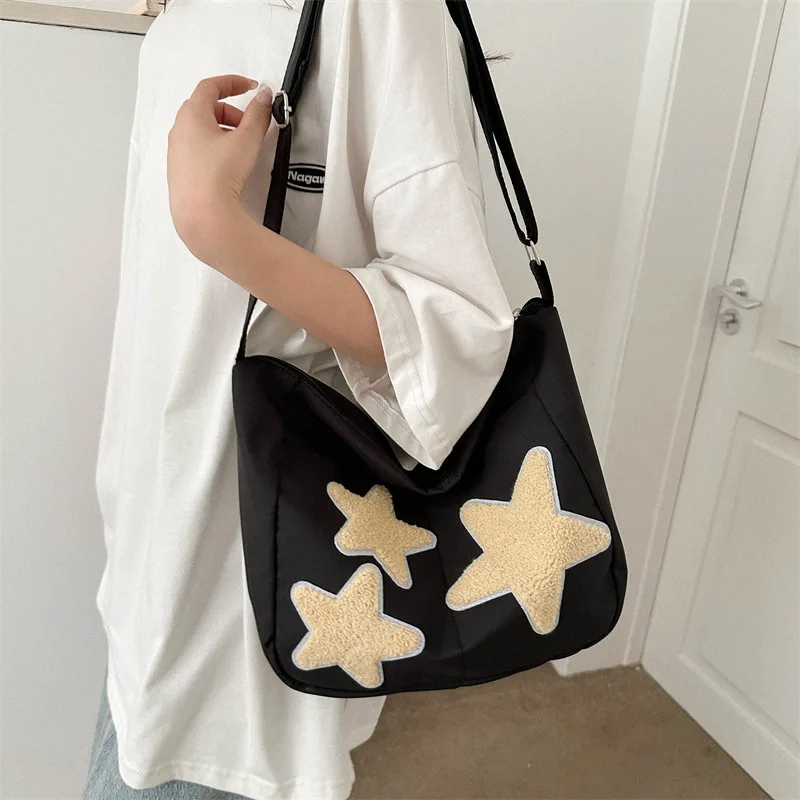 

Cute Five-pointed Star Messenger Bag Tote Bag Leisure Backpack Large Capacity Shoulder Bag Schoolbag Bags Luxury Women's Handbag