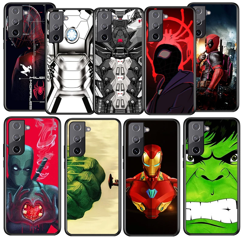 

Captain America Marvel For Samsung Galaxy S22 S21 S20 Ultra Plus Pro S10 S9 S8 S7 S6 Soft Silicone Black Phone Case Coque Cover