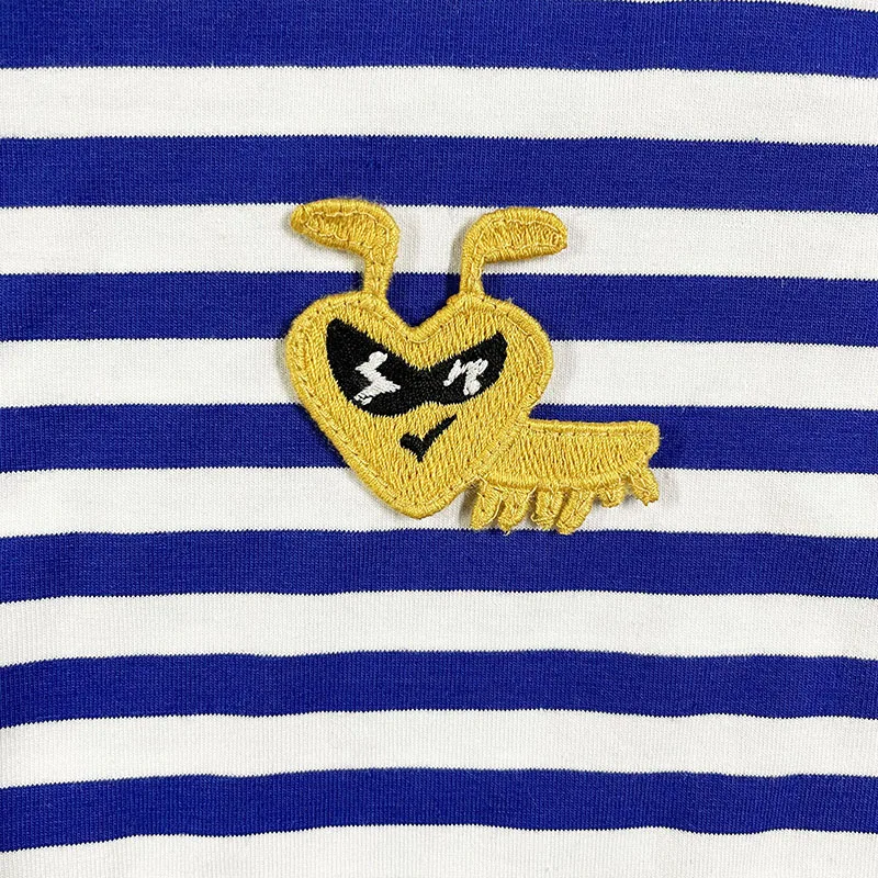 Женская полосатая футболка Break Egg хлопковая летняя с короткими рукавами и круглым