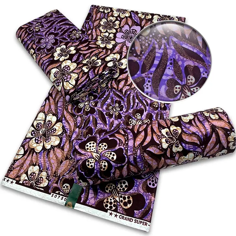 

2022 African Golden Wax Fabric Cotton Stuff Rapper Batik Ankara Original High Quality New Material Pagne Maintenant 9A010