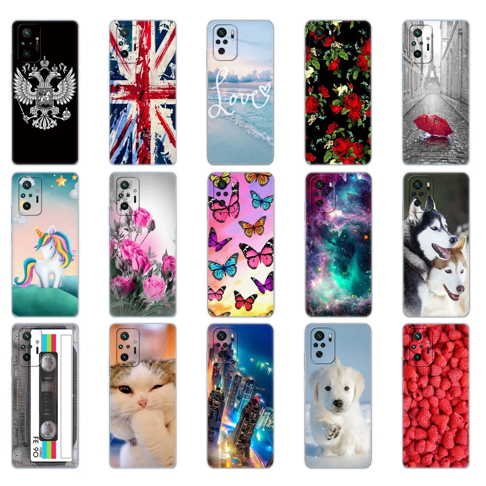 For Xiaomi Redmi Note 10 Case 4G 5G cover For Redmi Note 10 Pro Global Version Phone back Cover redmi Note 10s Bumper Etui Funda