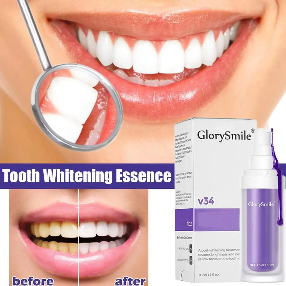 

30ml Tooth Whitening Essence Remove Dirt Plaque Stains Breath Teeth Foam Toothpaste Color Mousse Corrector Refreshing White K7E2