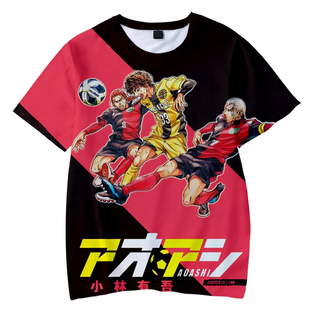 

Ao Ashi 3D Printed Children T-shirts Fashion Anime Summer Short Sleeve Tshirt Hot Sale Kids Casual Streetwear Clothes