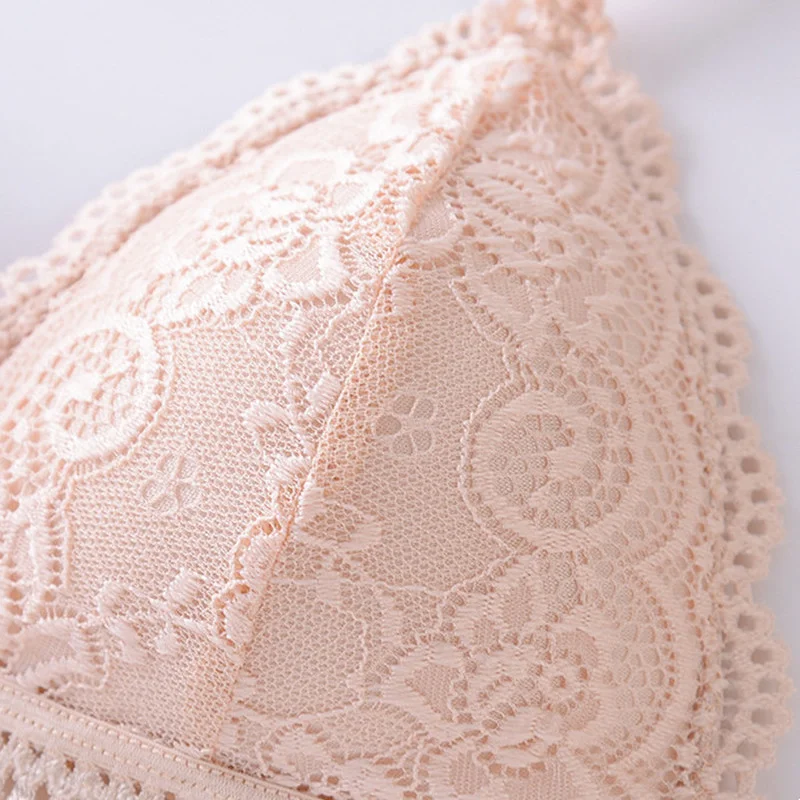 Women Sexy Bralette Lace Bra Small Chest Push Up Wireless Underwear Soft Comfortable Breathable Lingerie 2022 New