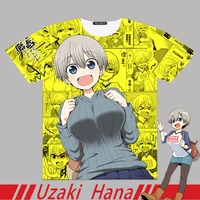 personalize uzaki chan wa asobitai cosplay t shirt manga sublimation full print hana uzaki men women t shirt tees short sleeve