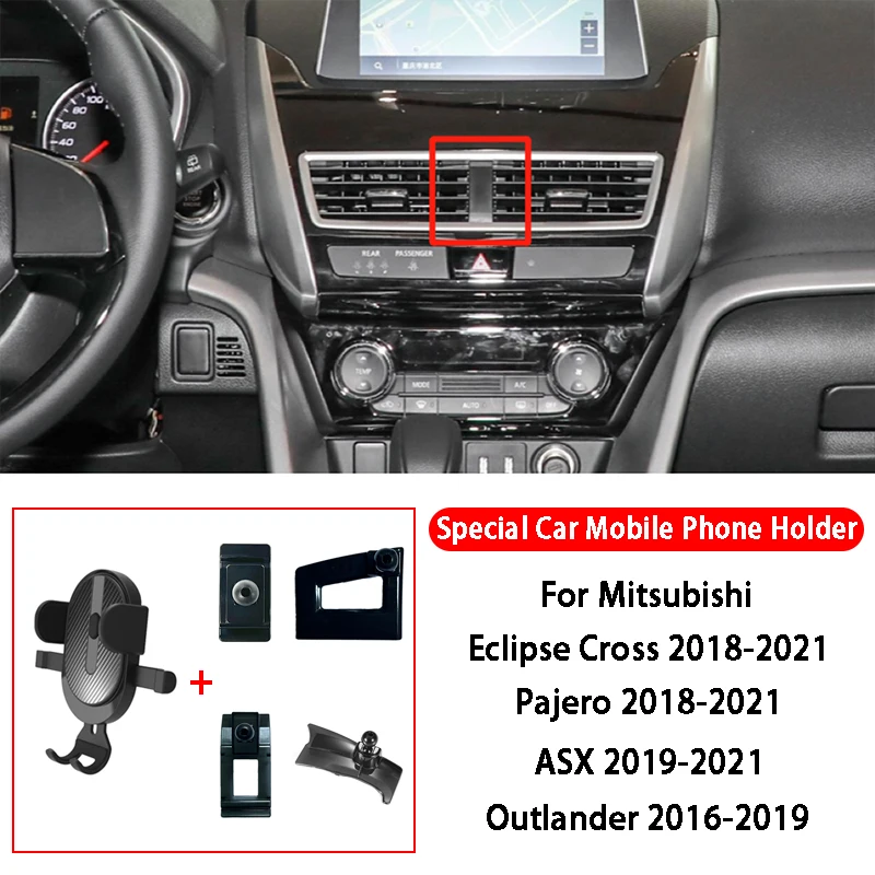

Car Phone Holder For Mitsubishi Eclipse Cross Pajero ASX Outlander Air Vent Mount Mobile Phone Stand GPS Bracket