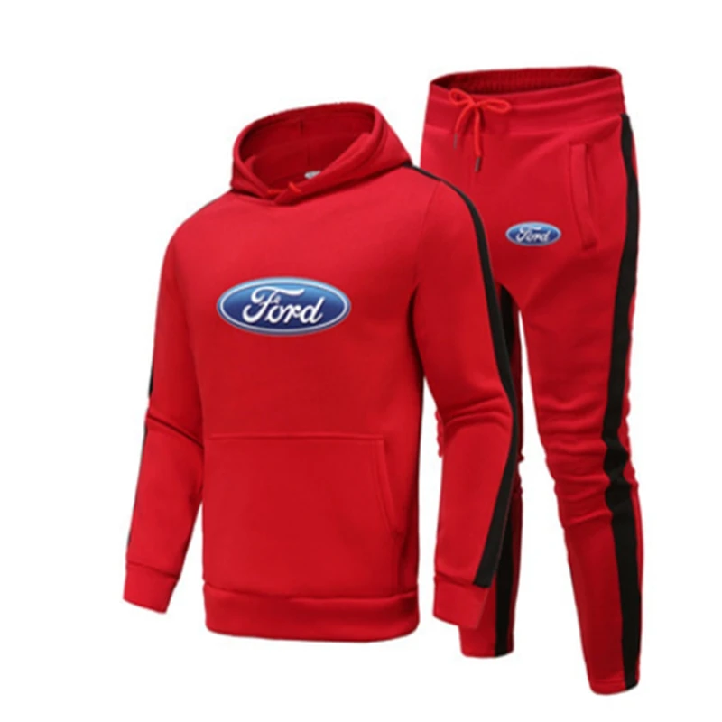 Новый весенне-осенний мужской спортивный костюм с логотипом Ford толстовки в стиле