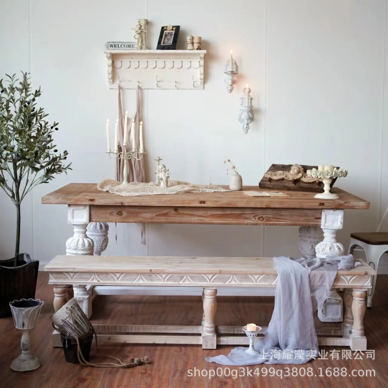 

Мебель для столовой, стол из массива дерева, американский ретро-стиль, вилла, пасторальный стиль, резная искусственная кожа, роскошный