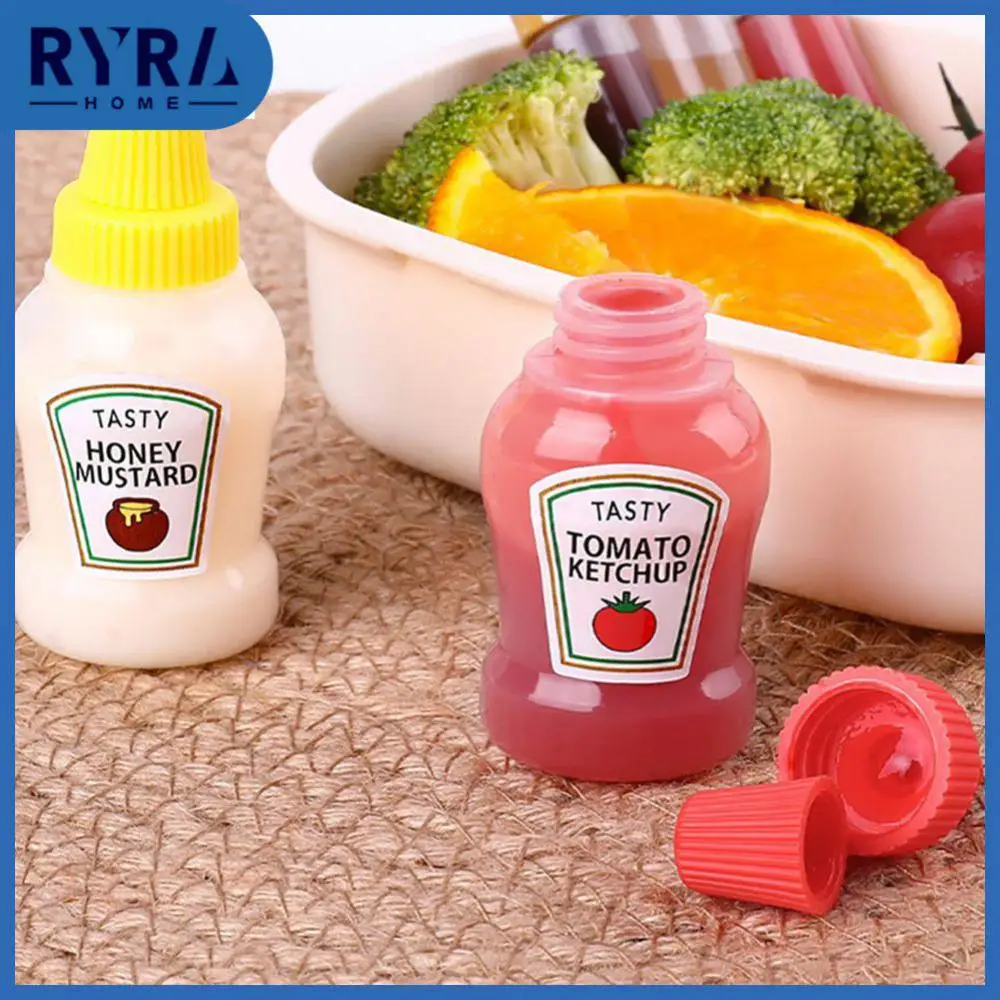 

Small Squeeze Bottle 2/3pcs Salad Dressing Container With Lid Seasoning Storage Bottle Oil Dispenser Kitchen Gadgets Portable