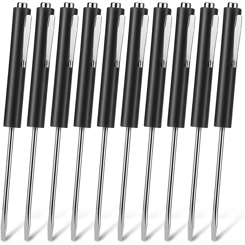 

Hot 10 Pieces Pocket Screwdriver Mini Tops And Pocket Clips Pocket Screwdriver Magnetic Slotted Pocket Screw Driver