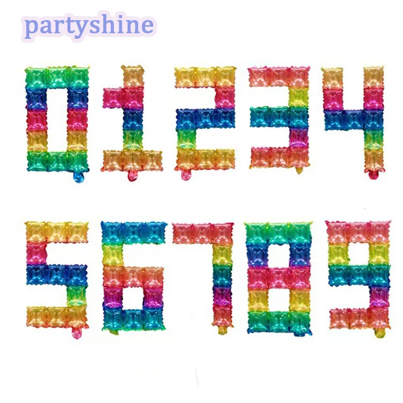 16 дюймов радужные желеобразные воздушные шары на день рождения цифровые