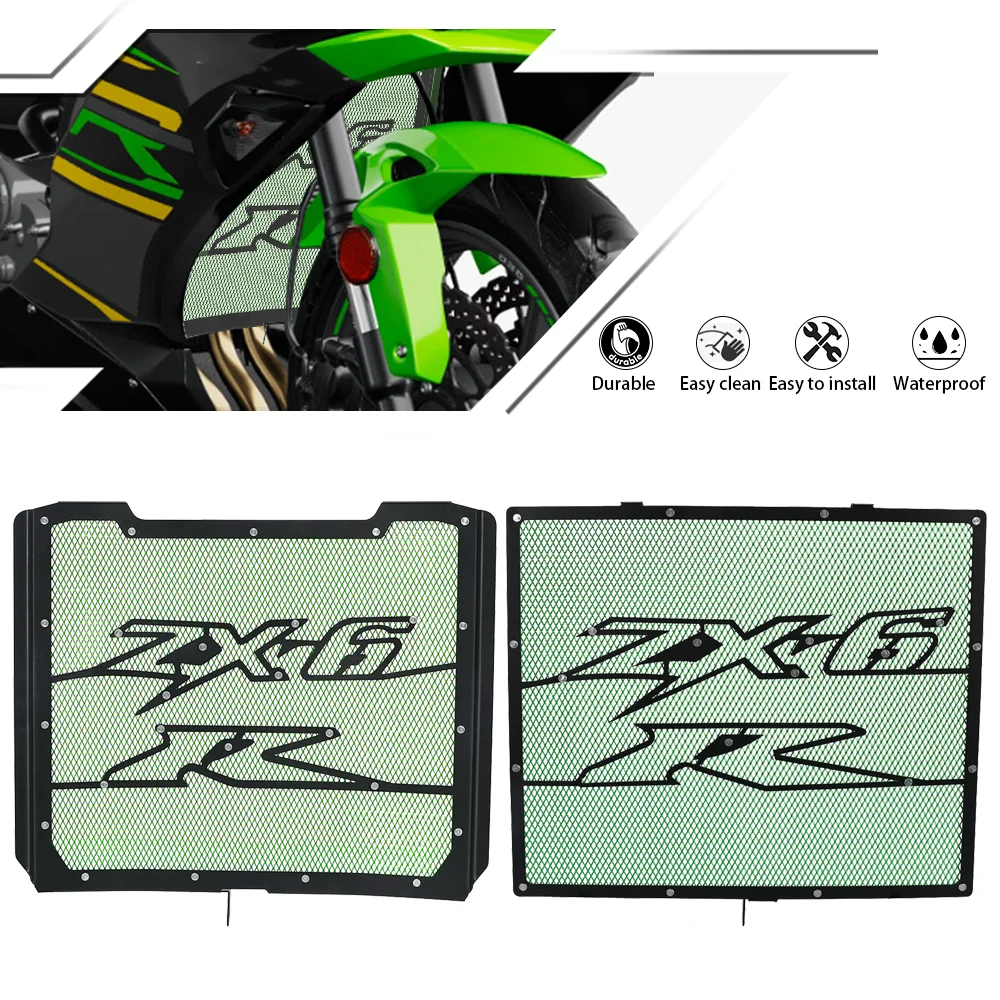 Для Kawasaki ZX6R NINJA ZX-6R ZX636 / KTR 2009-2025 радиатор решетка радиатора Защитная защита NinjaZX6R