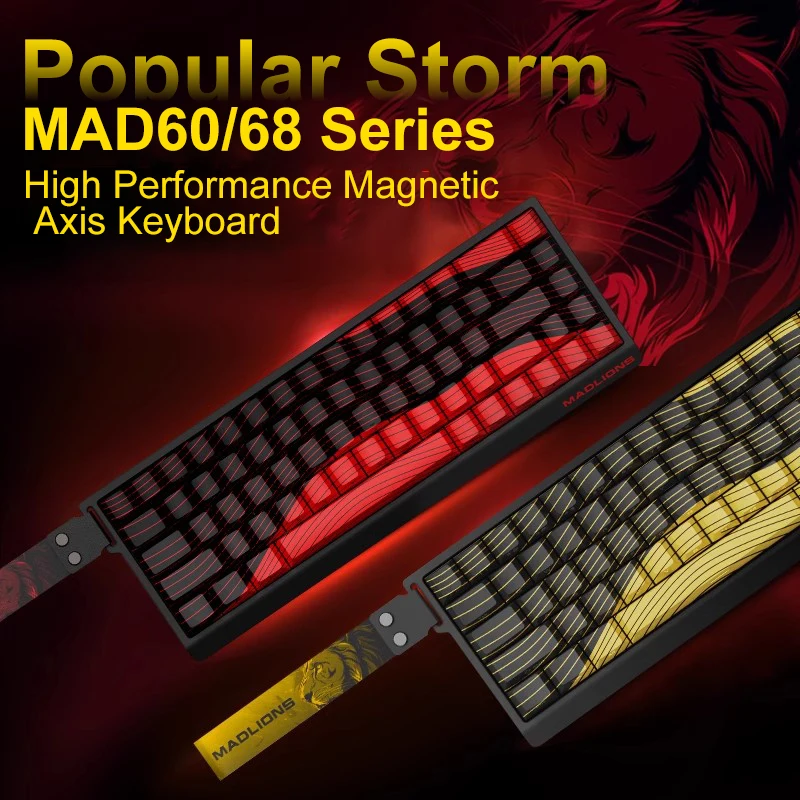 Madlions Mad 60/68 HE Магнитный переключатель Механическая клавиатура 61/68 клавиш Игровая